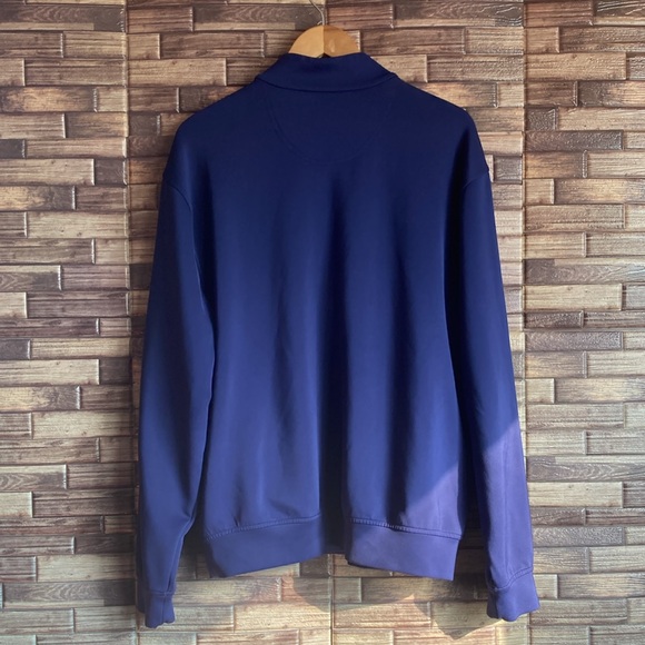 EUC Mens a Donald Ross Large Navy Blue Golf 1/4 Zip Pullover - Picture 2 of 10